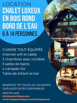 Chalet en bois Rond NRJ Spa Nordique